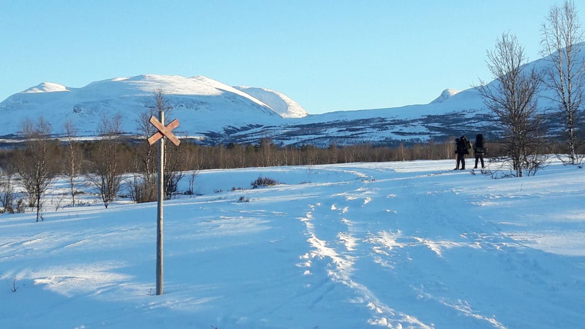Sneeuwveld Abisko Zweden